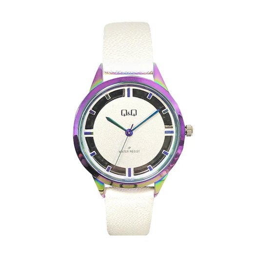 Reloj Q&q Mujer Cuero Qz33j802y