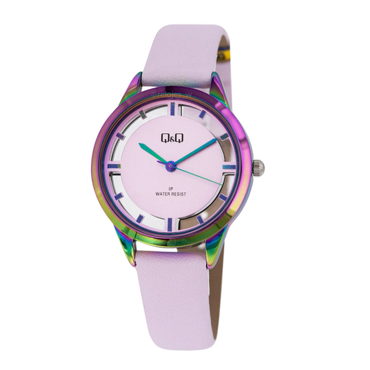 Reloj Q&q Mujer Cuero Qz33j802y